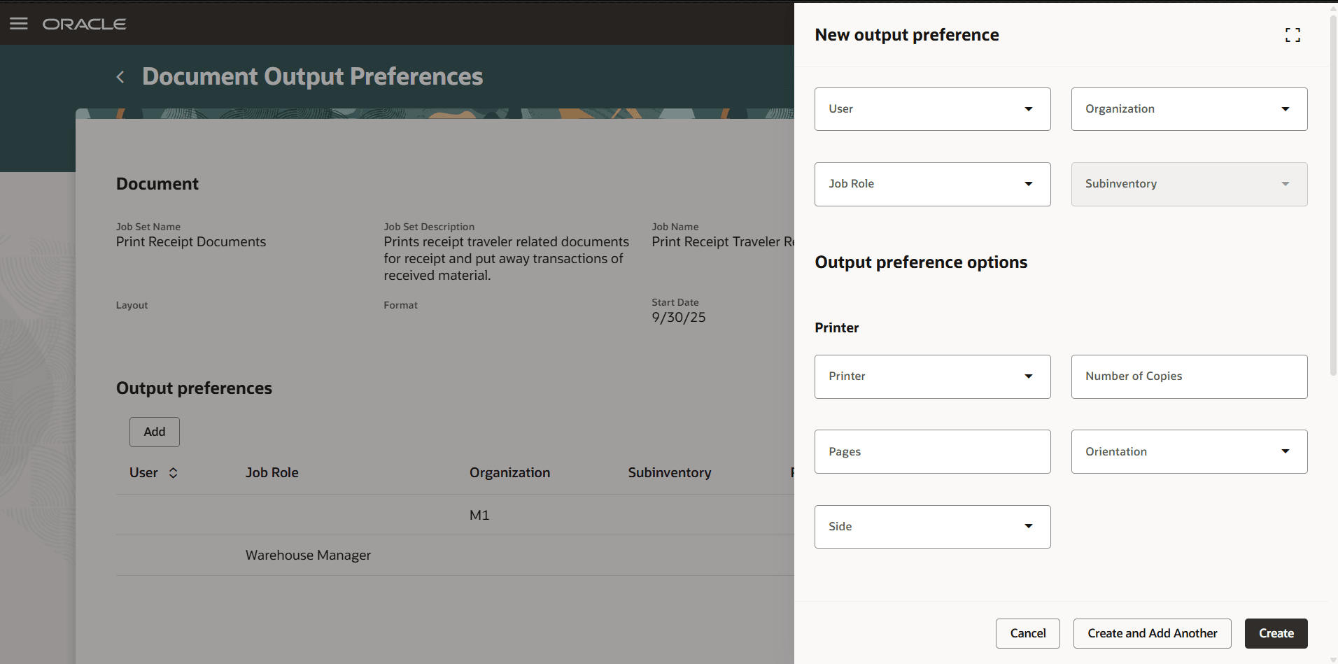 Add Output Preference