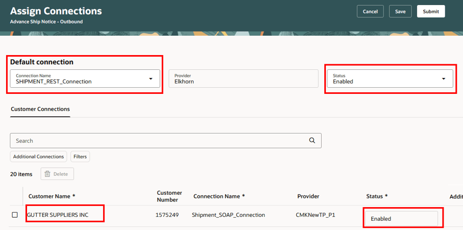 Default and Customer Connection