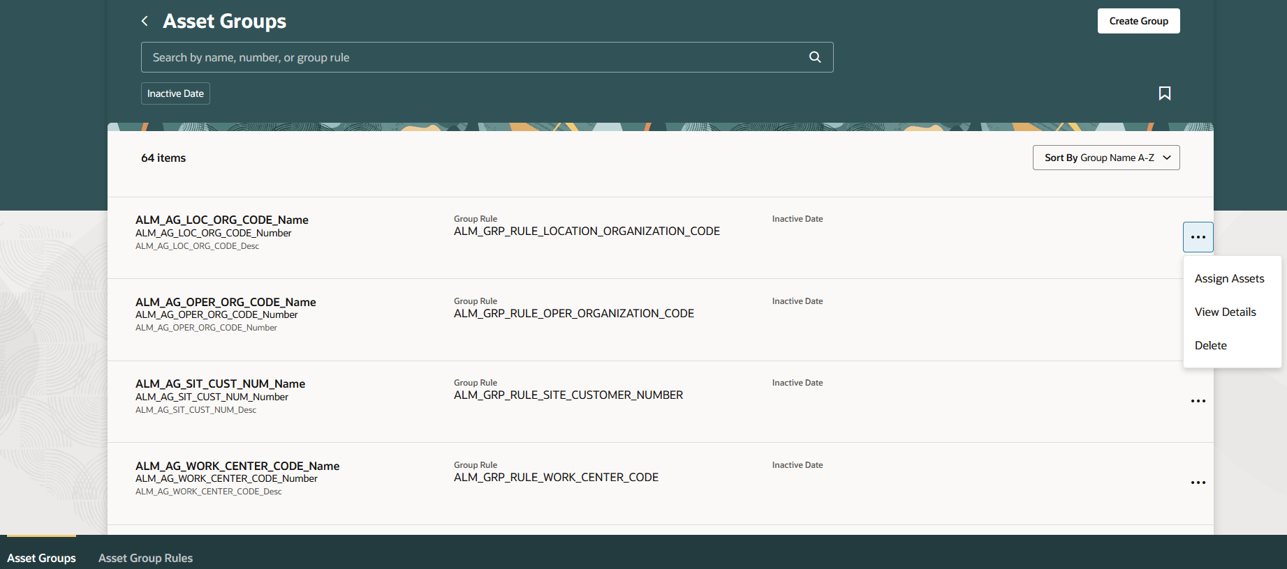 Assign Assets to an Asset Group