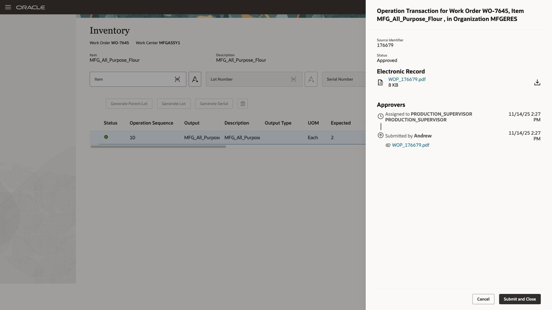 Operator Submits Operation Transaction After it's Approved