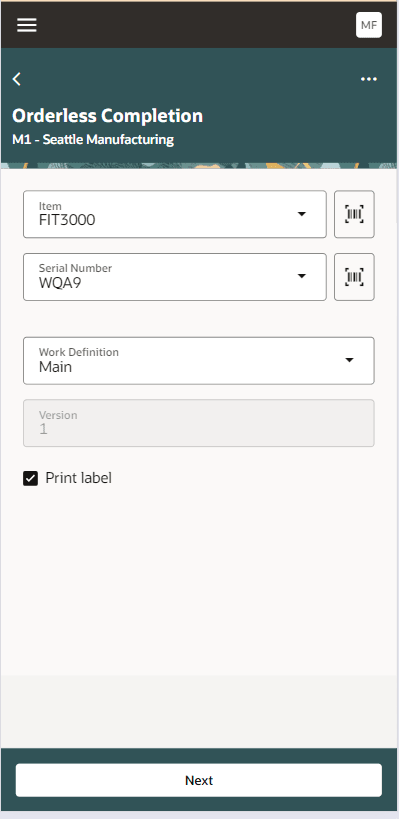 Scan or Search for Item Details for Orderless Transactions