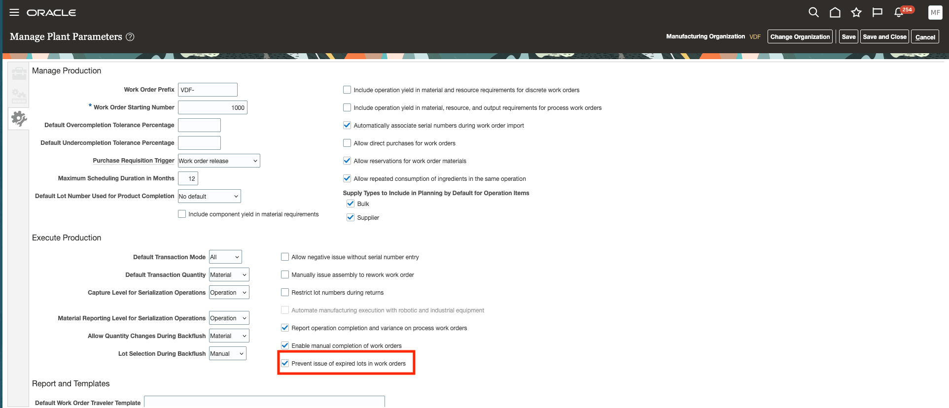 Prevent issue of expired lots option