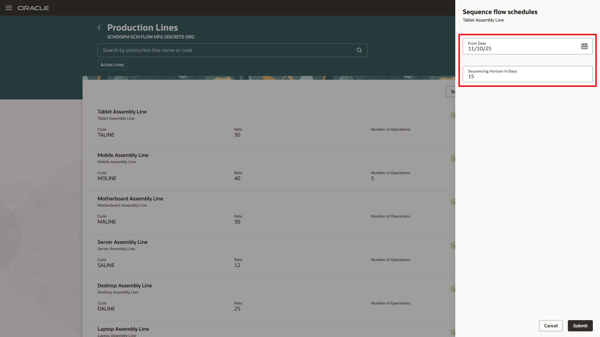 Specify Sequencing Parameters