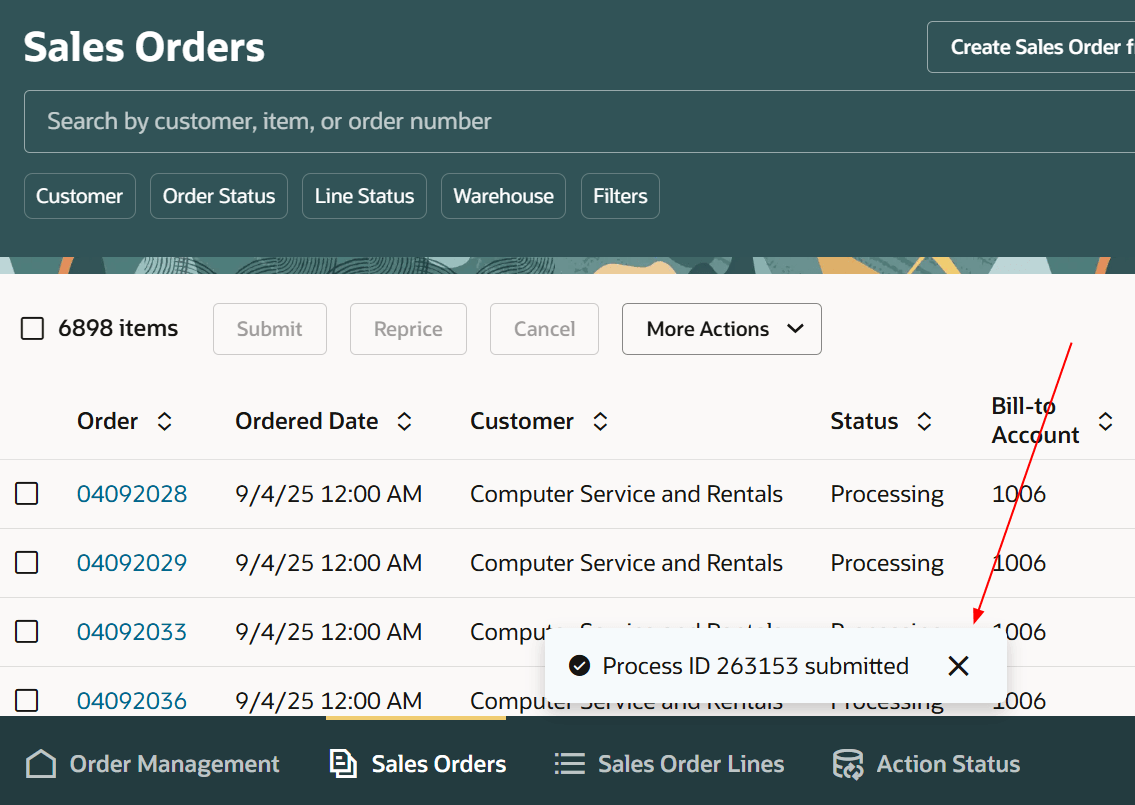 Notice process id in the message