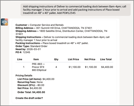 Agent image showing shipping and packing instructions.