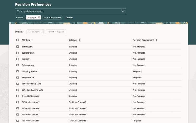 Revision Preferences page