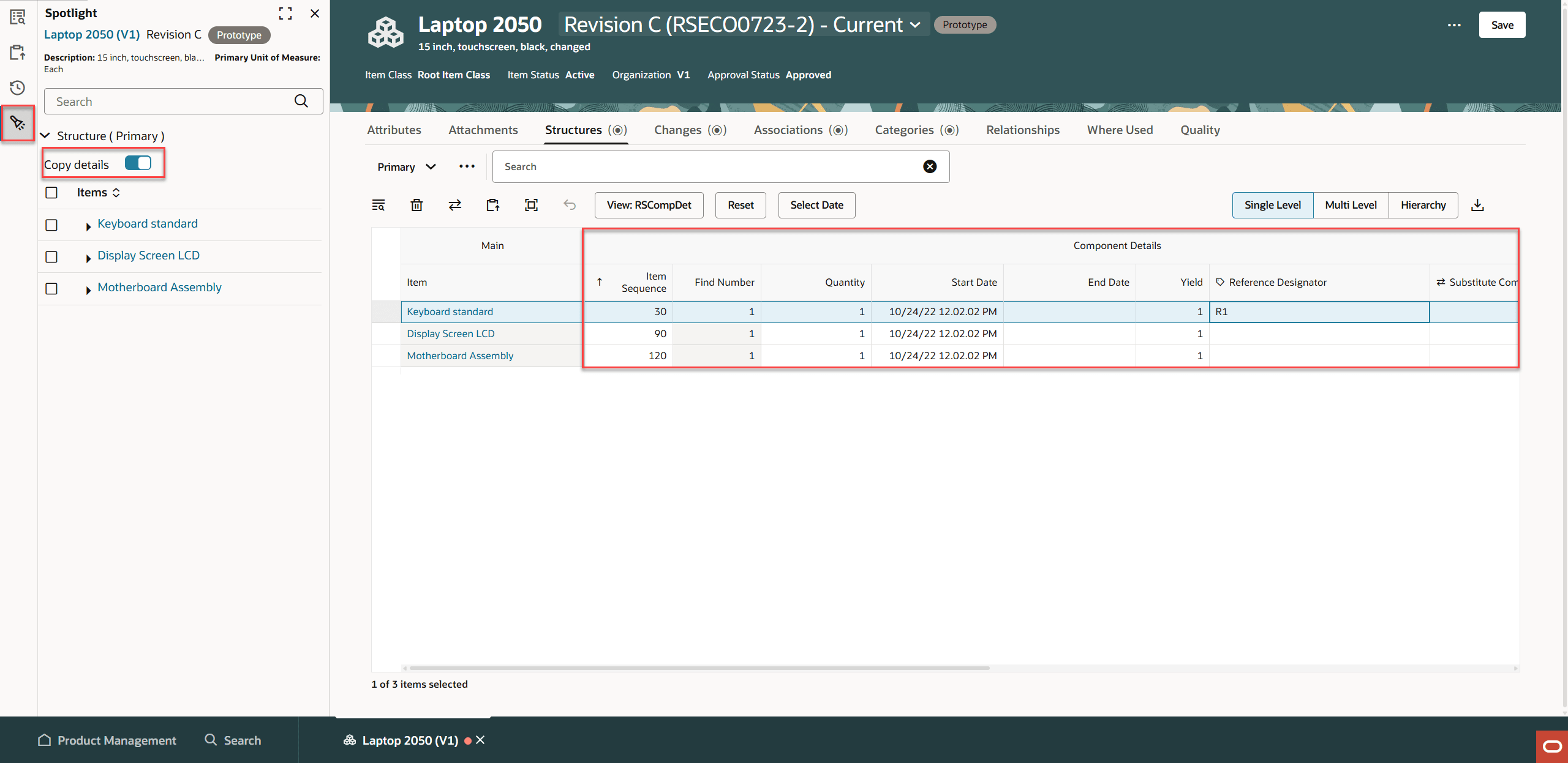 Component Level Attributes Copied When You Drag and Drop from Spotlight