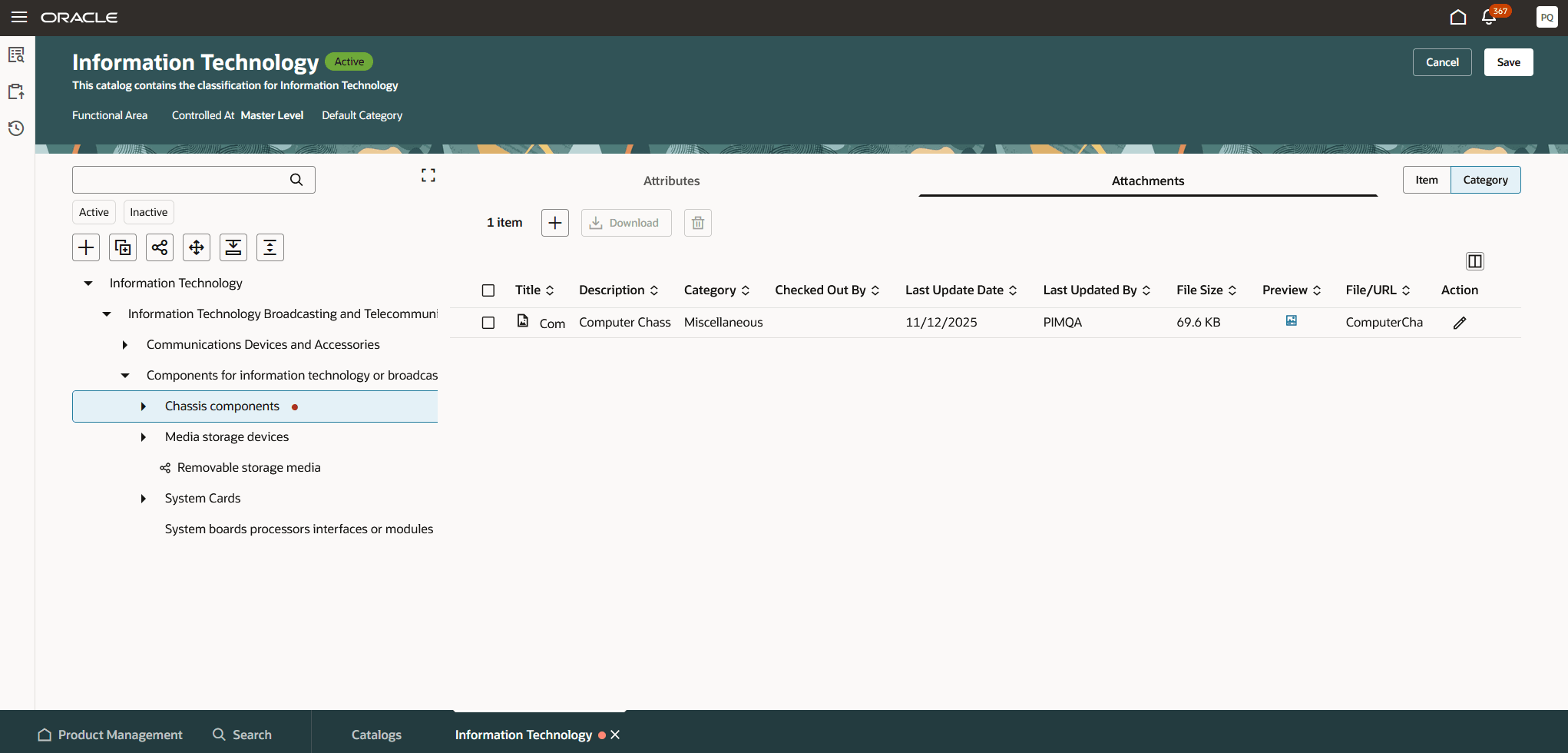 Category Attachments