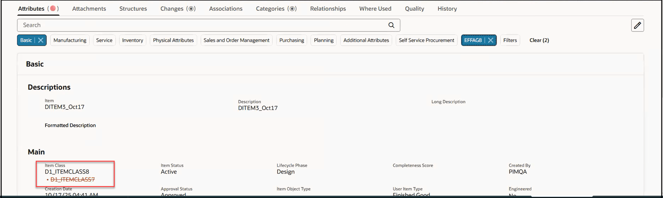 Redline an Item Class