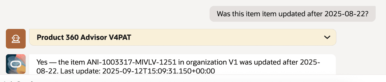 Query on Item Update