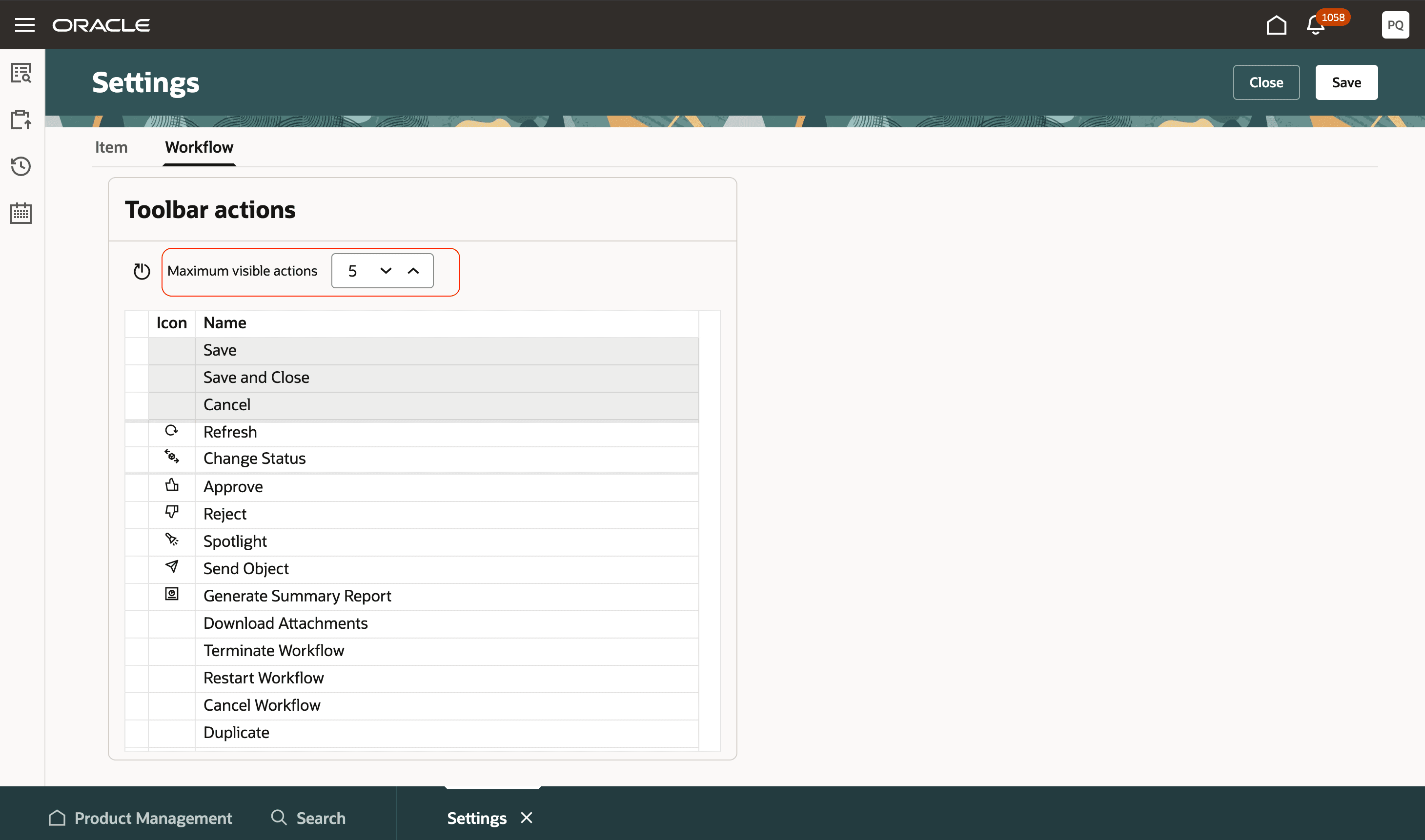 Maximum Visible Actions