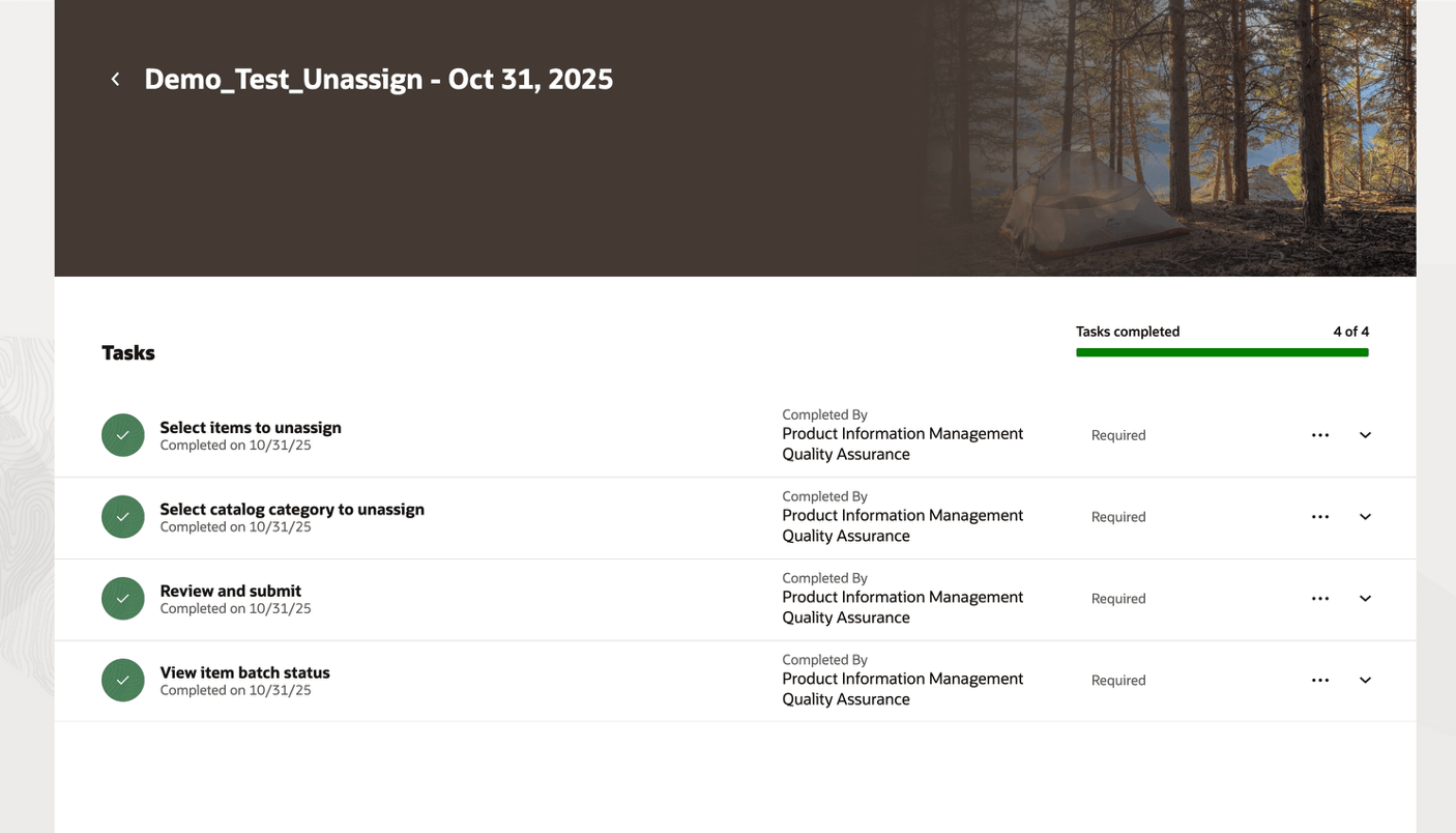 Demo Test Unassign – All Tasks Completed