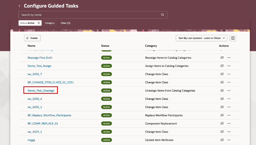 Configure Guided Tasks Page