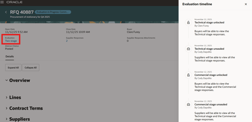 TImeline for two stage RFQ