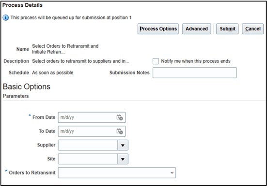 Select Orders to Retransmit and Initiate Retransmission ESS