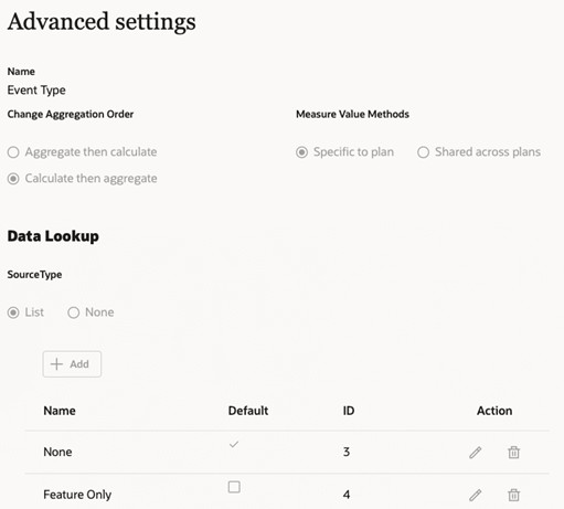 Advanced Settings Step in Guided Process for Measures