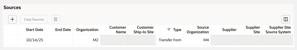 Result After Applying Column Filter for Type Column in Sources