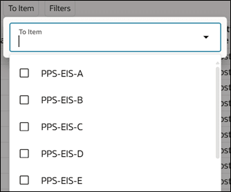 Select To Item from List