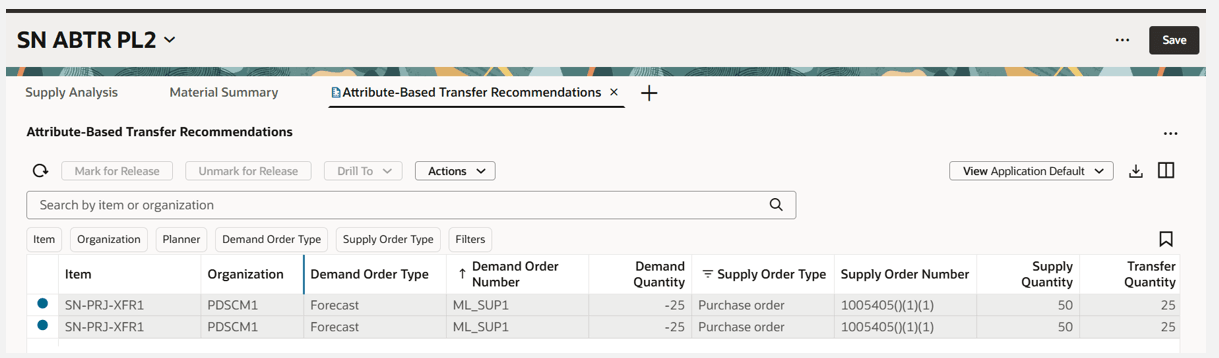 Result Displayed After Applying Column Filter
