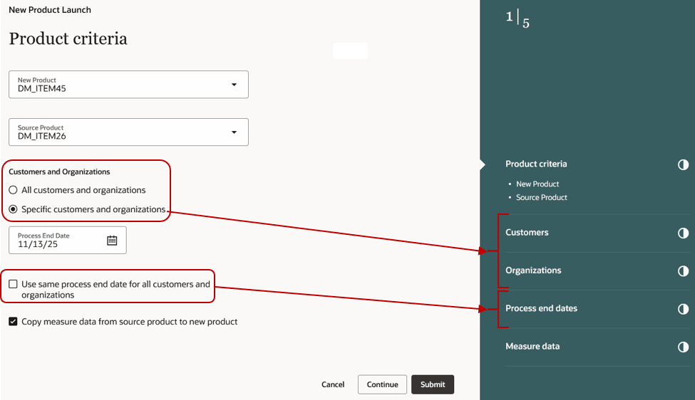 Product Criteria Step