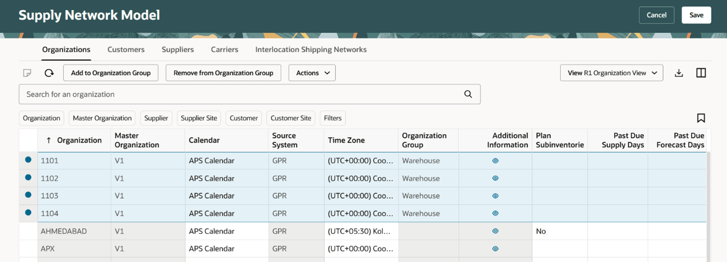 Save Organization Assignments to an Organization Group