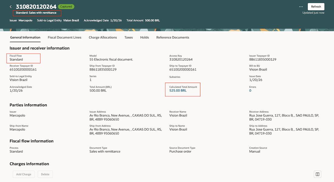 Standard fiscal document captured.