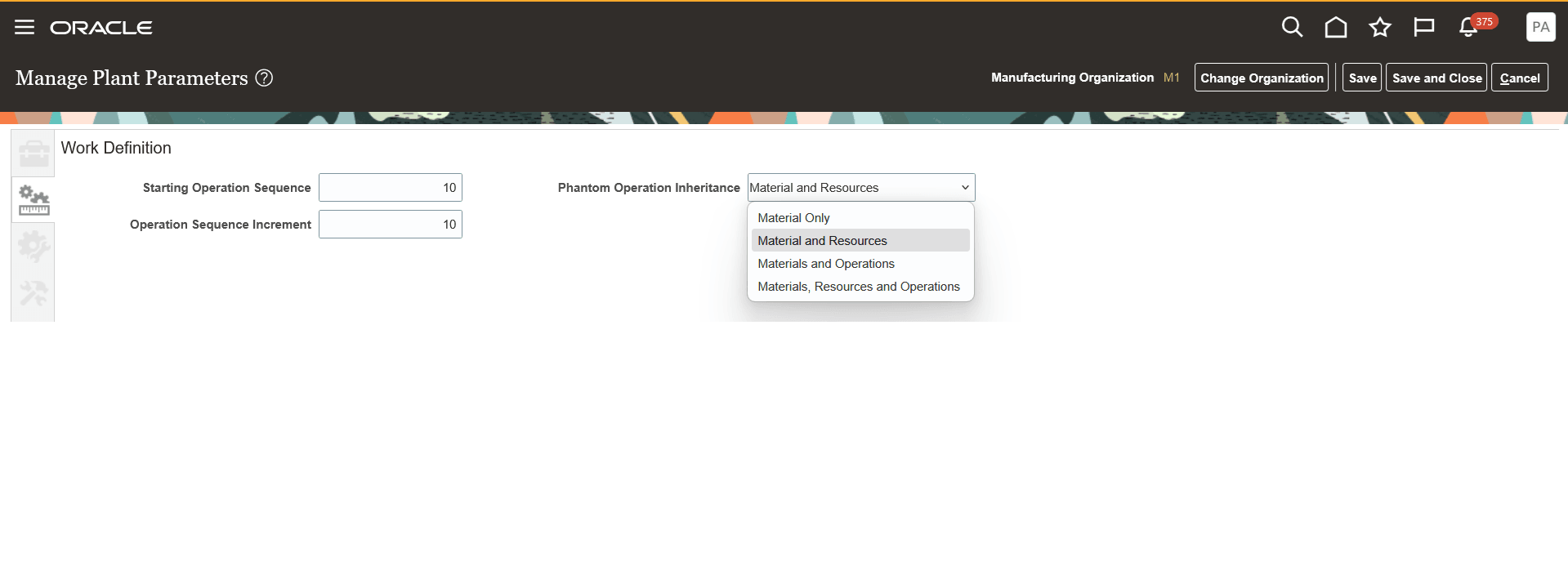 Phantom Operation Inheritance Plant Parameter