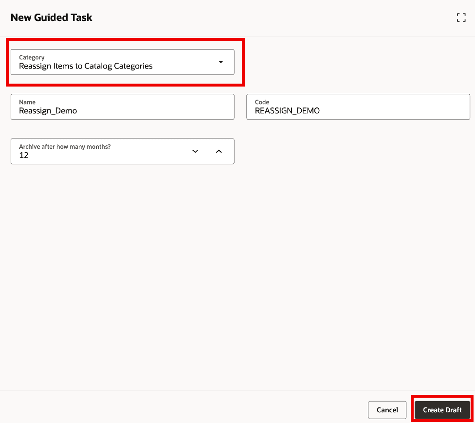 Guided Task Panel
