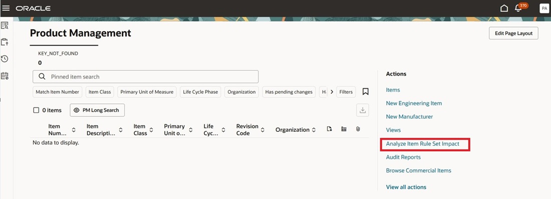  Analyze Item Rule Set Impact Task