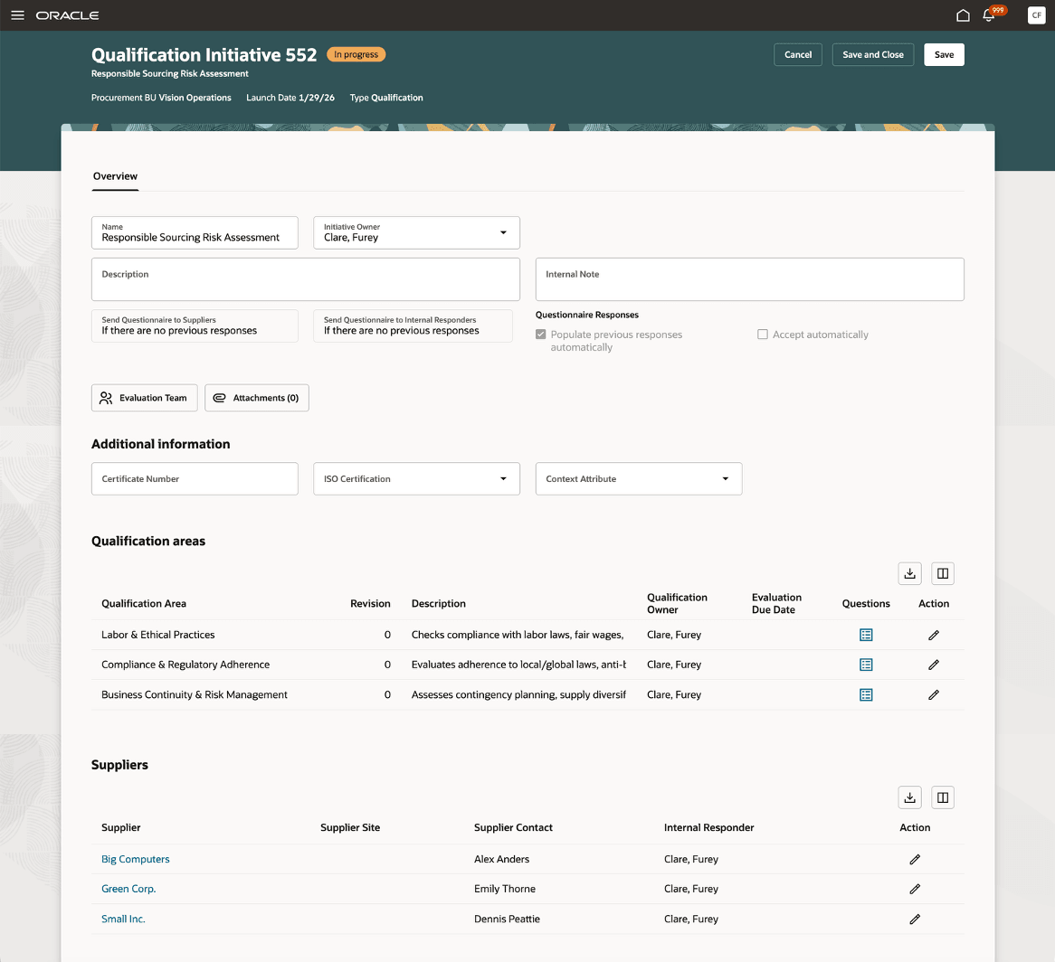 Edit Initiative - In Progress