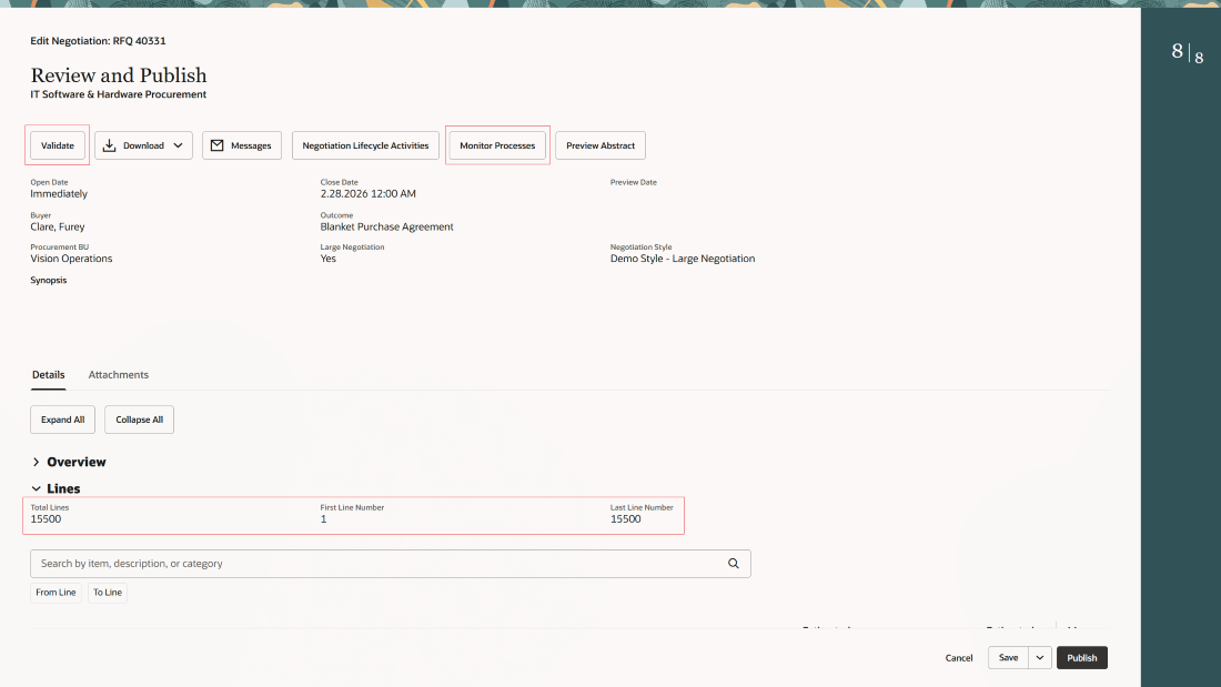 Review and Publish in Edit Negotiation Process