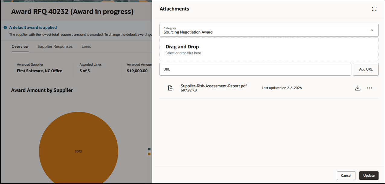 Add award attachments
