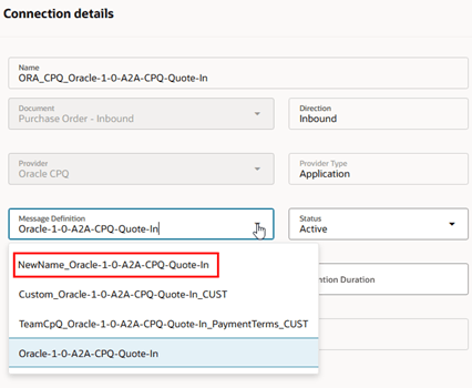 Replace message definition