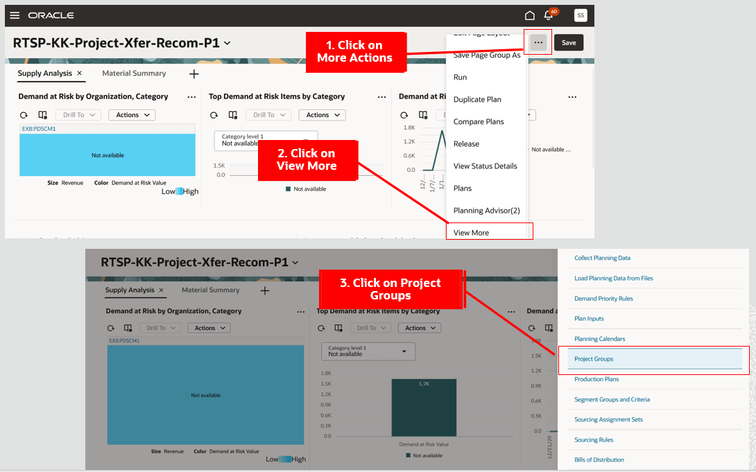 Navigate to the Project Groups Page