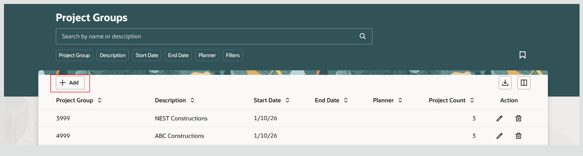 Create a Project Group