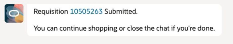 Submit Requisition Confirmation