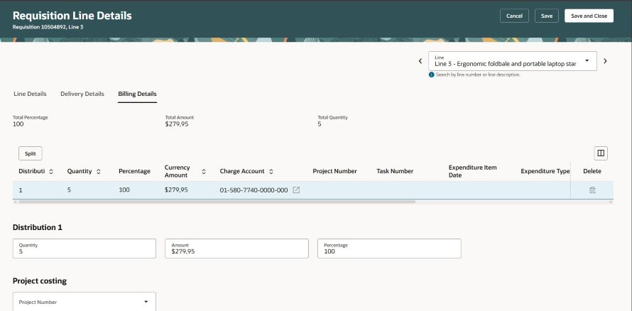 New Edit Billing Details Page