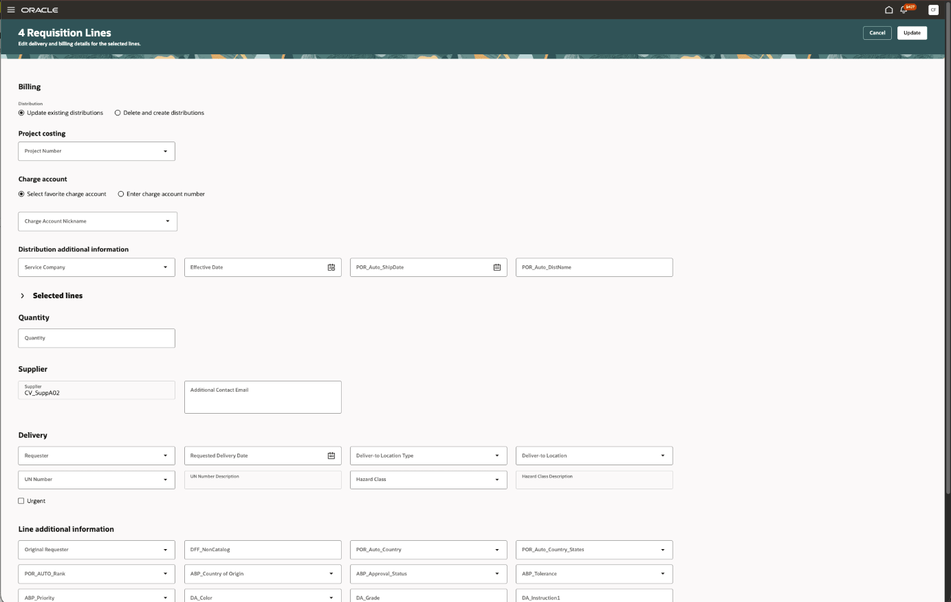 Billing Region moved Using Extensibility