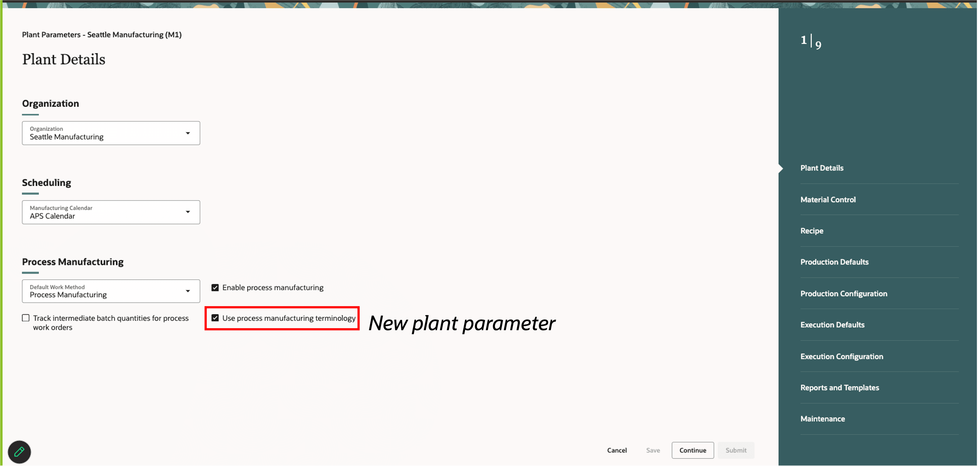 Process Manufacturing Terminology Plant Parameter
