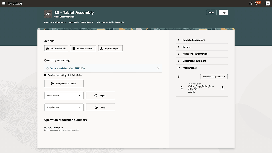 Switch between quick complete and detailed reporting when additional transaction details are needed