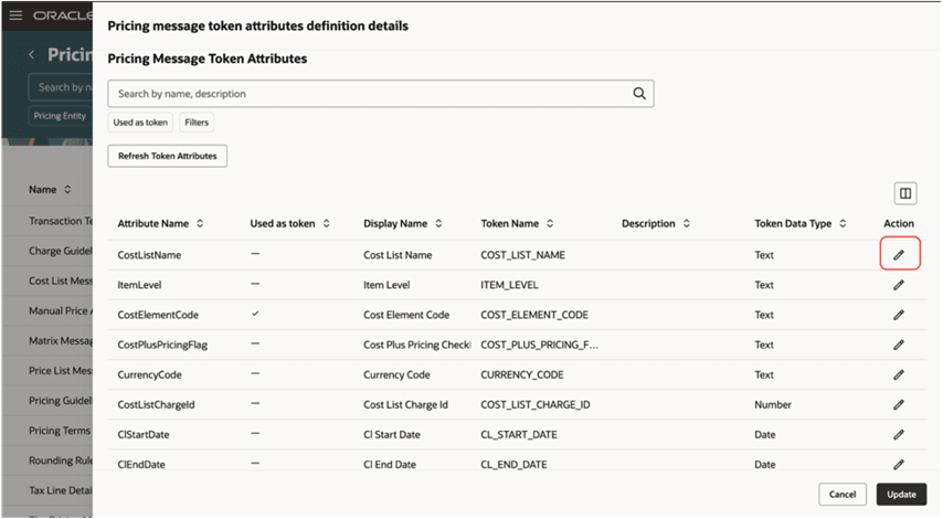 Edit token attributes