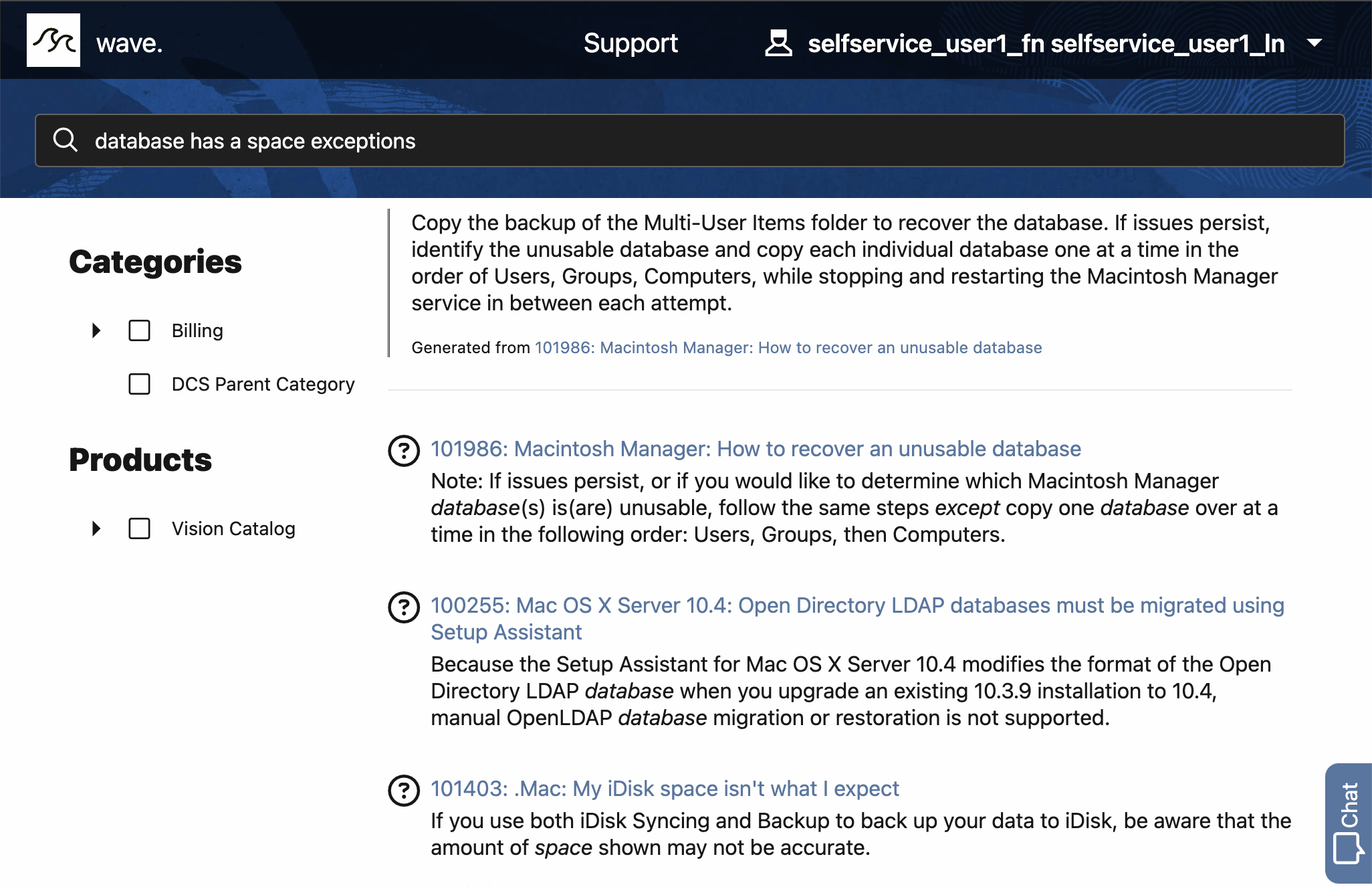 Example of top answer generated in DCS portal by Gen AI