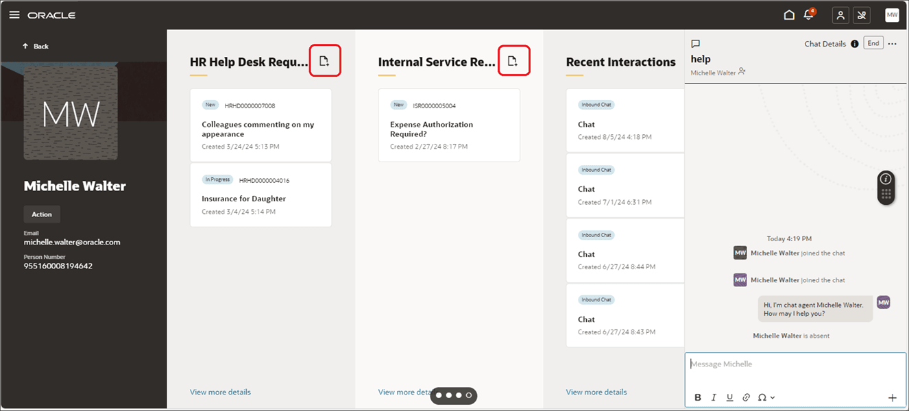 Create Request During a Chat