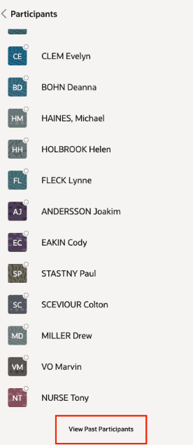 View Past Participants