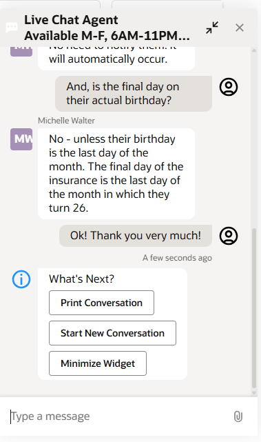Chat Print Button