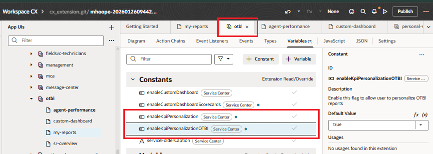 At least one of the two constants should be set to true