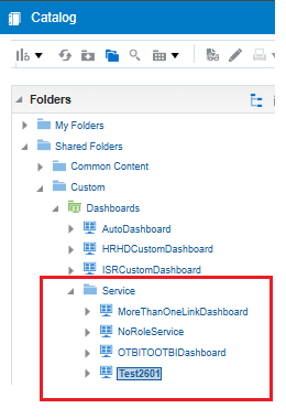Custom Dashboards folder structure in Oracle BI