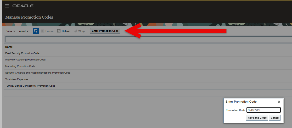 Promotion Code Value