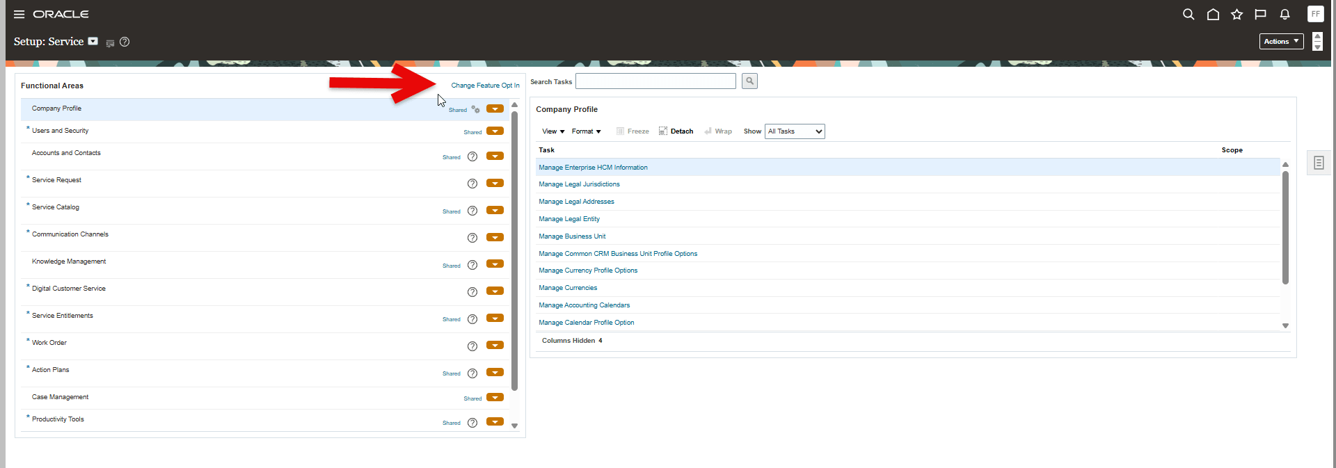 Change Feature Opt In