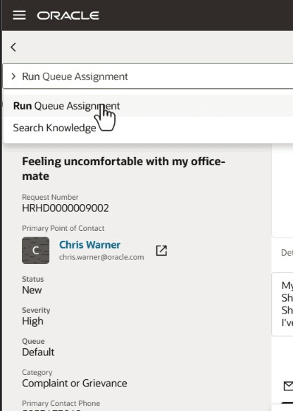 Run Queue Assignment Smart Action